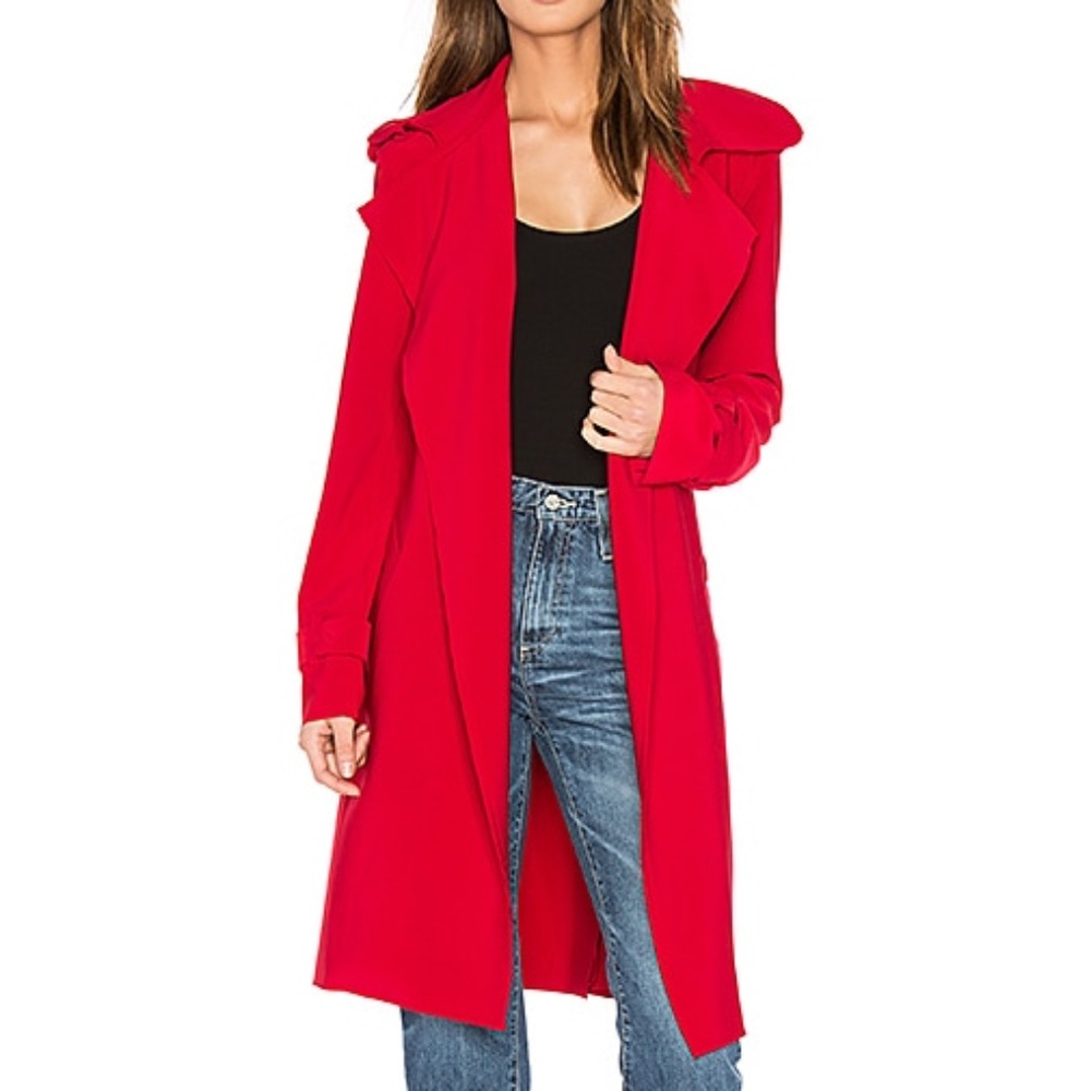 Norma Kamala double breasted Red Trench